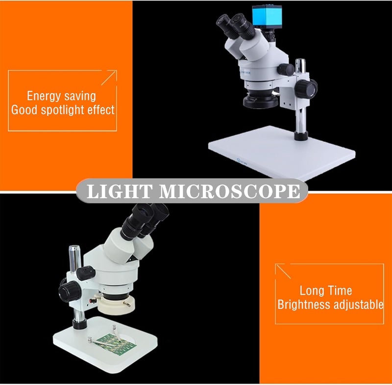 MeYouRow.C Microscope Ring Light, Light LED 144B-ZK Illuminator for lab Stereo/Camera/Monocular Binocular Trinocular Lens (White) - Image 2